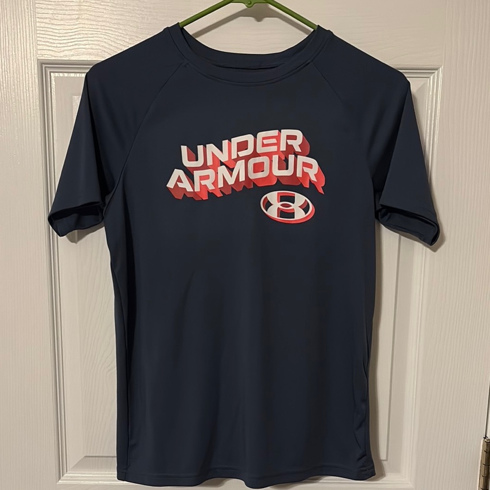 Under Armour Blue Short Sleeve Tee with Logo